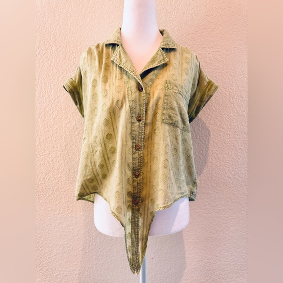 Anthropologie – Pilcro “The Cammie” Surf Blouse – Green – Size Small - Picture 6 of 16
